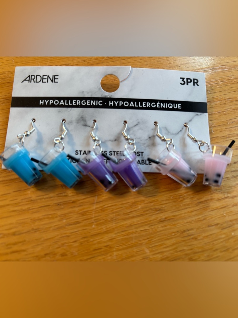 Ardene Bubble Charm Dangle Earrings - Blue, Purple, Teal